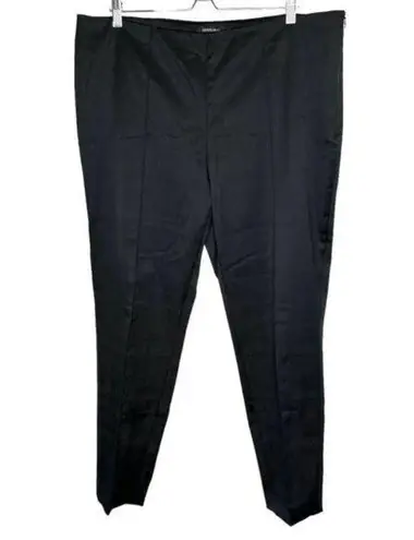 Lafayette 148 New York reptile snake print jacquard straight leg black pants 18