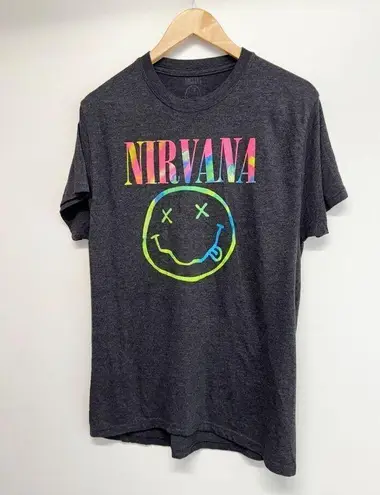 Nirvana  Tee Womens Size Extra Large Gray Crewneck Short Sleeve