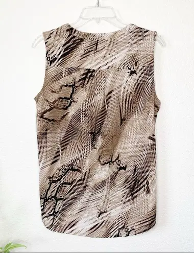 Dana Buchman Sleeveless Top MP Snake Skin Print Lightweight Stretch
