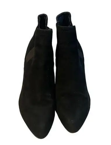 Ivanka Trump Black Suede Stiletto Pull On Ankle Booties Women Sz 7.5