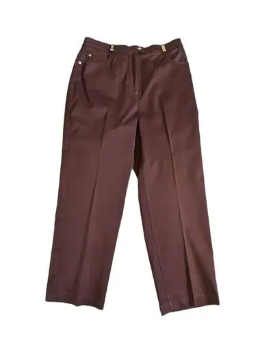 St. John Vintage 1990s Sport Chocolate Brown Quilted Suit Set Blazer Trousers 90s