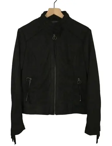 NWT Rachel Rachel Roy Fringe Vegan Suede Jacket