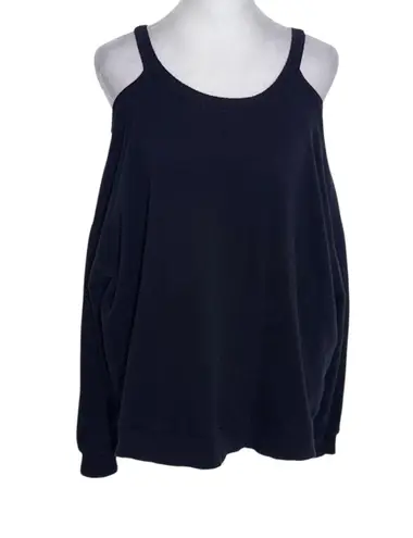 Black Distressed Sweatshirt Size Large Maeve Anthropologie Distressed Top