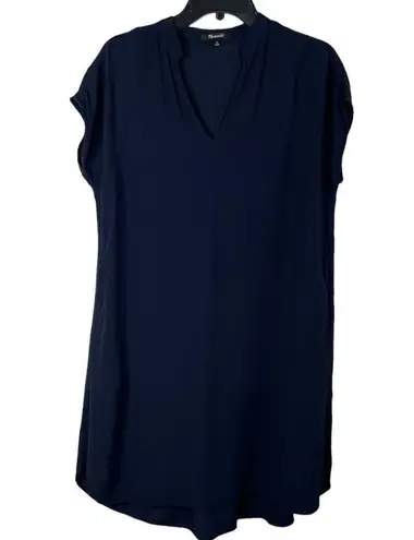 Madewell  Navy Cap Sleeves Shift V Neckline Short Sleeve Dress Size XS