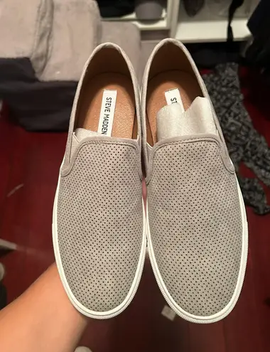 Steve Madden Gray  Slip On Sneakers