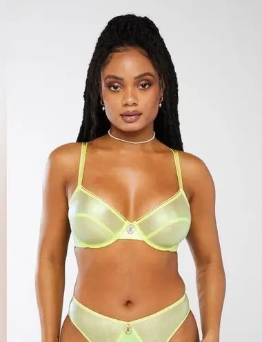 Savagexfenty NWT Savage x Fenty X-Ray Vision Unlined Demi Bra - Space Age Foil - 36B