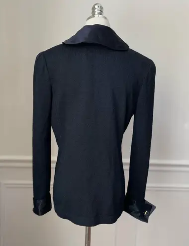 St. John Santana Knit Day To Evening Double Breasted Sweater Remove Collar Cuff 2