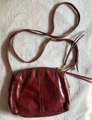 HOBO International Red Leather Evella Crossbody Shoulder Bag Purse