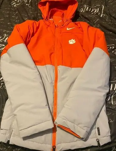 Nike Orange and grey clemson puffer jacket