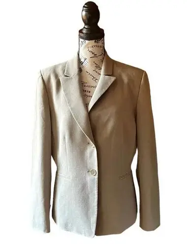 Tahari tan blazer womens Normcore business ethereal granola girl y2k retro 12