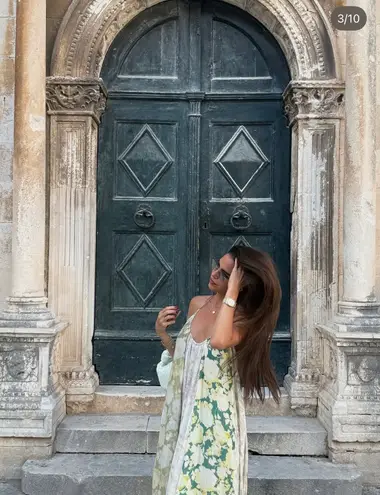 ZARA  Floral Halter Dress flowy summer casual vacation bohemian 