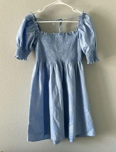 Hill House  Athena Nap Dress in Light Blue Glitter