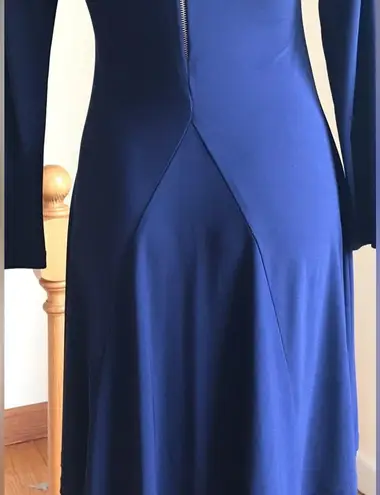 Last Tango TRUE NAVY BLUE Double V SWING TUNIC Stretch Top SZ. S