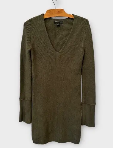 Something Navy Fitted Ribbed Mini Tunic Sweater Dress Size XS