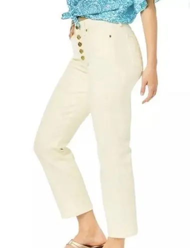 Lilly Pulitzer  South Ocean High Rise Lemon Meringue Straight Leg Jean 12