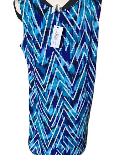 Ny Collection | WOMAN | ZIG ZAG SWING STRETCH DRESS -3 silver accents in front