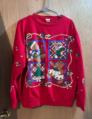 Holiday Time Vintage  Christmas Sweater Crewneck Size Large