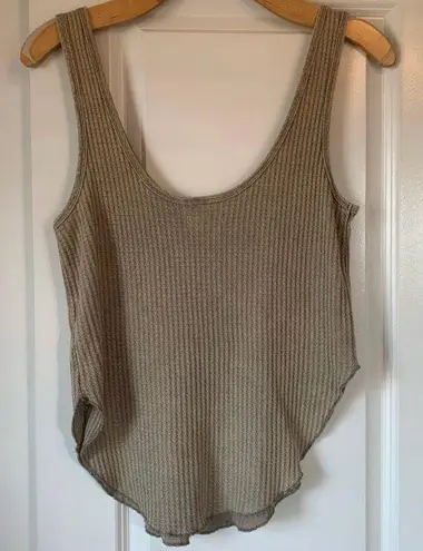 Carly Jean Los Angeles CJLA Olivia Waffle Knit Tank - Olive