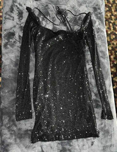 Lucy in the Sky Giulia Square Neck Dress in Black Sequin - $65 (35% Off  Retail) - From Jessica