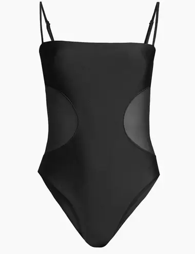 Ramy Brook Novalee Mesh-Paneled One-Piece Swimsuit, Size Large, $238