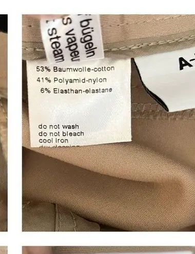 Akris Punto Pants Franca Mid-Rise Crop Pants Light Brown (Khaki/Tan) Sz 12 NWT
