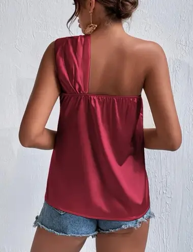 SheIn One Shoulder Satin Top