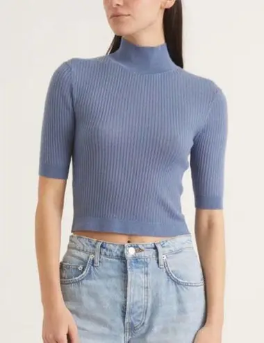 Sablyn Lucia turtleneck cashmere sweater cielo blue sz L Size L