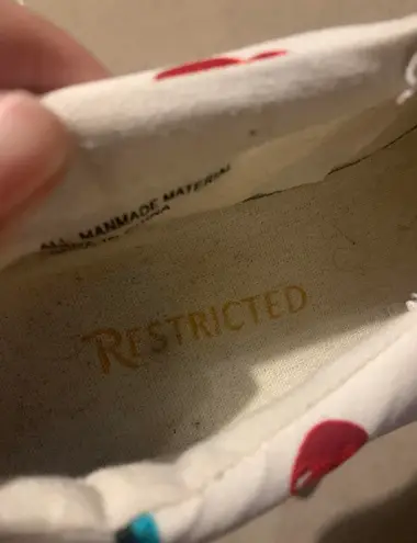 Francesca's Restriced Cherry Slip on Shoes