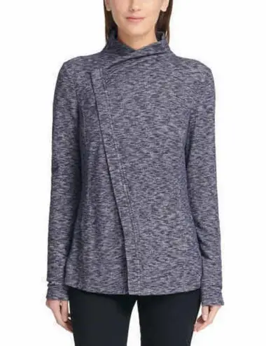 G.H. Bass &Co. GH Bass & Co. Navy Asymmetrical Zip Up Cardigan