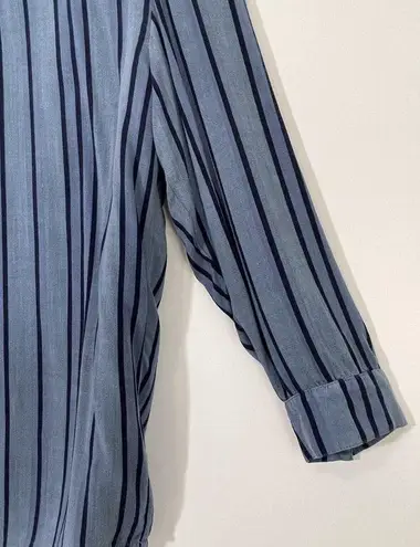 Dear John Pullover Top Blue Striped Tunic Top Size Medium NWT