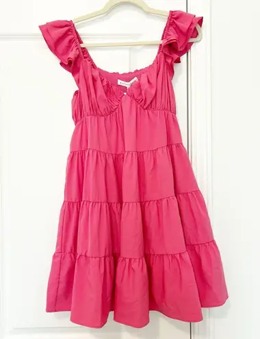 Endless Rose NWT Tiered Mini Dress Fuchsia