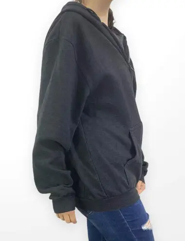 Tultex Black Full Zip Drawstring Hooded Jacket