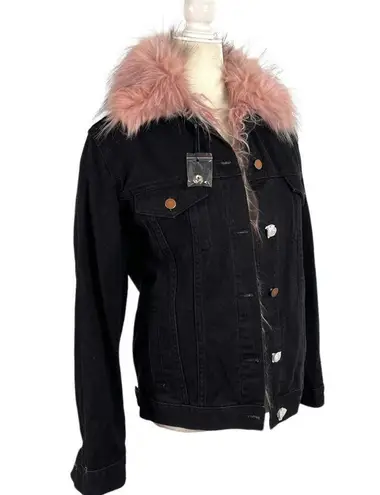 NWT SHACI Shaggy Pink Faux