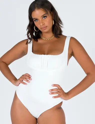 Princess Polly Aggie Bodysuit White