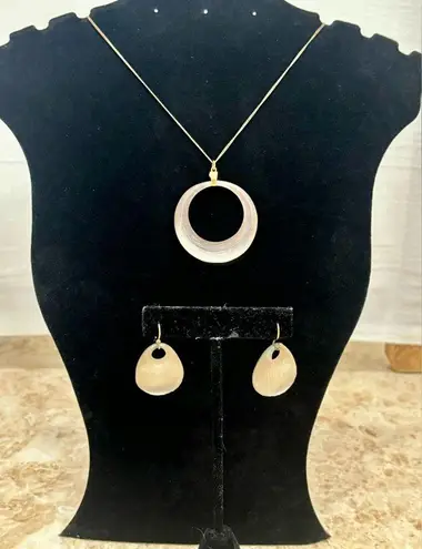 Alexis Bittar Lucite Necklace and Earrings Jewelry set