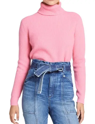 ALC Frank A.L.C Mitchell Chunky Pink Turtleneck Sweater