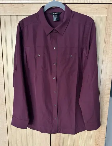 5.11 Tactical Femme Fatale Long Sleeve Conceal Carry SZ LRG Roll Tab Wine Red