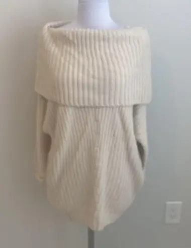 Umgee  Ribbed Foldover Sweater Cream