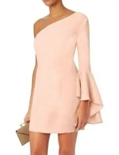 Intermix 😇 Womens Aleen One Shoulder Blush Pink Dress, Sz Small