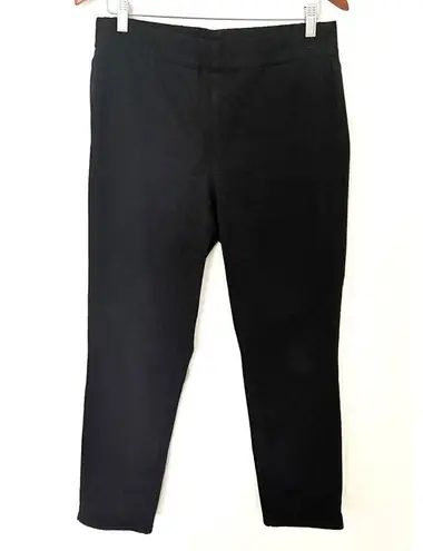 NYDJ Millie Ankle Pants Black Pull On Elastic Waist Sleek Stretch Casual Work 10