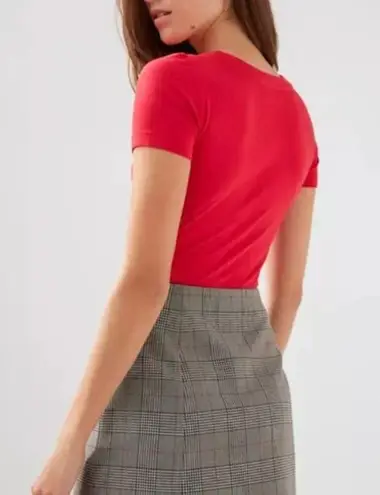 Babaton Aritzia Hopper Modern Check Mini Skirt Sz 0