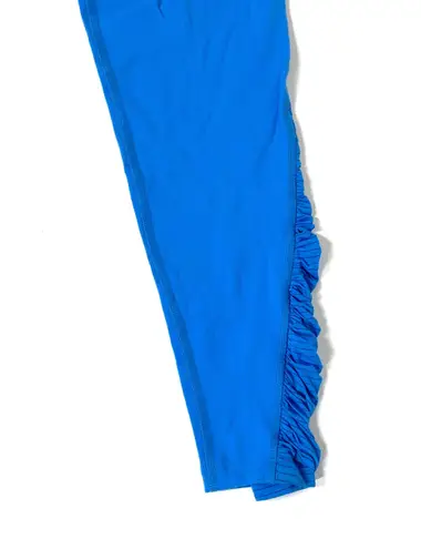 Beyond Yoga Down the Line Ruched Leg Bright Blue Leggings Size Medium