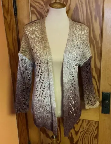 Maurice's Maurice’s Spacedye Wave Stitch crocheted Cardigan