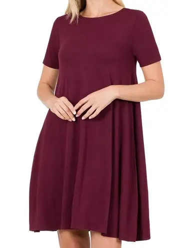 Zenana Outfitters Jersey Flared Swing Tank Dress LARGE