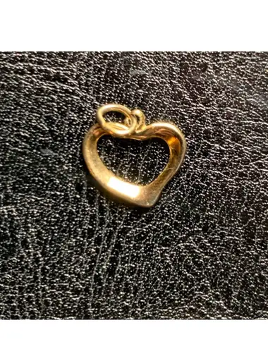 Small Metal Gold Heart Necklace Pendant .25