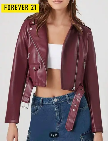 Forever 21 Red Leather Jacket