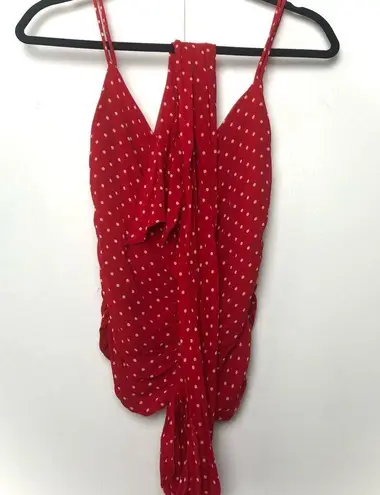Luisa Spagnoli Italy Red White Polka Dot Tank Top