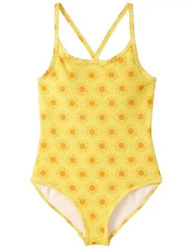 Hanna Andersson women’s one piece swimsuit in sunny yellow “Sunshine Day” print