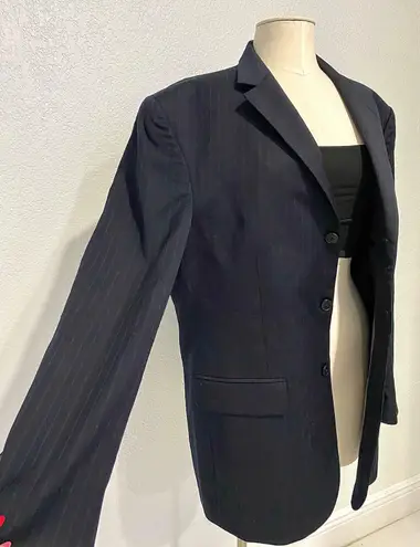 Oscar de la Renta Oversized Pinstripe Blazer Jacket
