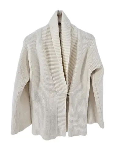 Natori Button Front Soft Cardigan Jacket Long Sleeve White Small - Image 1